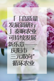 「高质量发展调研行」奏响农业可持续发展新乐章——庆阳市 “三元双向” 循环农业模式观察