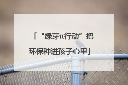 “绿芽π行动”把环保种进孩子心里