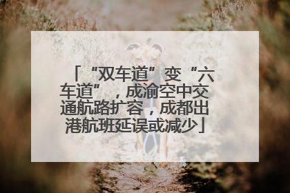 “双车道”变“六车道”，成渝空中交通航路扩容，成都出港航班延误或减少