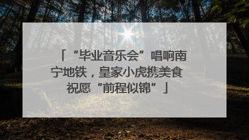 “毕业音乐会”唱响南宁地铁，皇家小虎携美食祝愿“前程似锦”