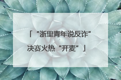 “浙里青年说反诈”决赛火热“开麦”