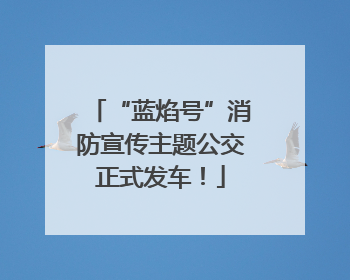 “蓝焰号”消防宣传主题公交正式发车！