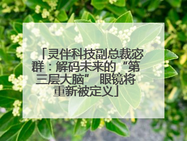 灵伴科技副总裁宓群：解码未来的“第三层大脑” 眼镜将重新被定义