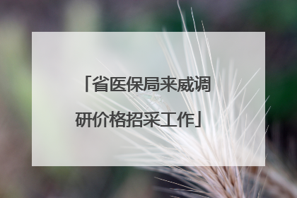 省医保局来威调研价格招采工作