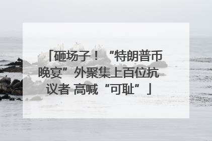 砸场子！“特朗普币晚宴”外聚集上百位抗议者 高喊“可耻”