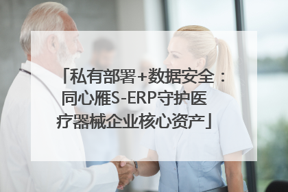 私有部署+数据安全：同心雁S-ERP守护医疗器械企业核心资产