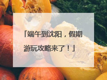 端午到沈阳，假期游玩攻略来了！