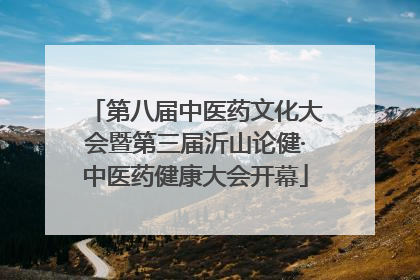 第八届中医药文化大会暨第三届沂山论健·中医药健康大会开幕