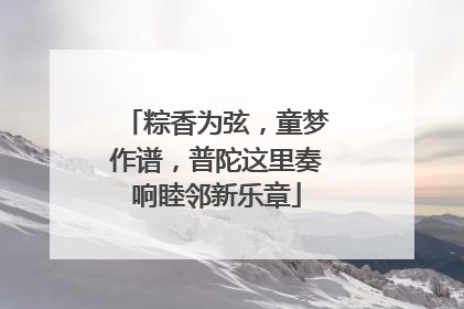 粽香为弦，童梦作谱，普陀这里奏响睦邻新乐章