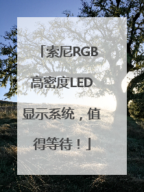 索尼RGB高密度LED显示系统，值得等待！