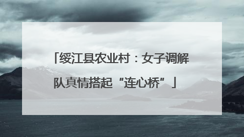 绥江县农业村：女子调解队真情搭起“连心桥”