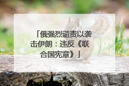俄强烈谴责以袭击伊朗：违反《联合国宪章》