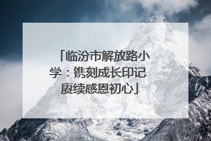 临汾市解放路小学：镌刻成长印记 赓续感恩初心