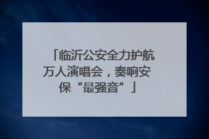 临沂公安全力护航万人演唱会，奏响安保“最强音”