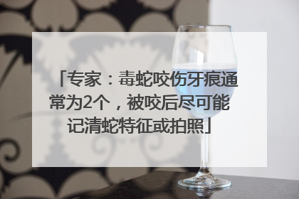 专家：毒蛇咬伤牙痕通常为2个，被咬后尽可能记清蛇特征或拍照