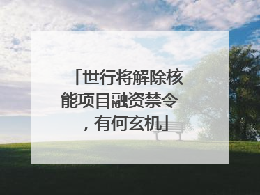 世行将解除核能项目融资禁令，有何玄机