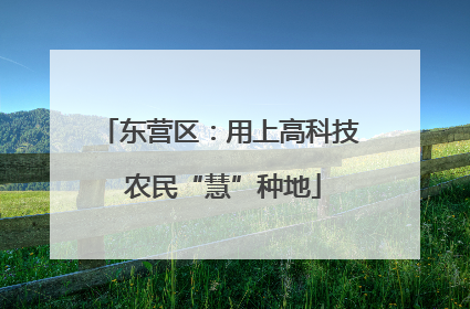 东营区：用上高科技 农民“慧”种地