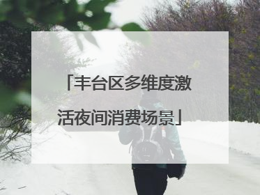 丰台区多维度激活夜间消费场景