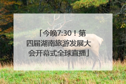 今晚7:30！第四届湖南旅游发展大会开幕式全球直播