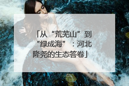 从“荒芜山”到“绿成海”：河北隆尧的生态答卷