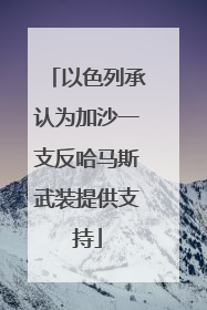 以色列承认为加沙一支反哈马斯武装提供支持