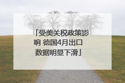 受美关税政策影响 德国4月出口数据明显下滑