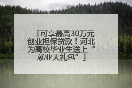 可享最高30万元创业担保贷款！河北为高校毕业生送上“就业大礼包”