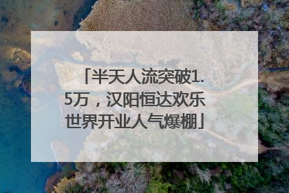 半天人流突破1.5万，汉阳恒达欢乐世界开业人气爆棚