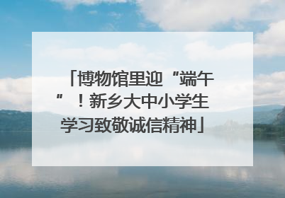 博物馆里迎“端午”！新乡大中小学生学习致敬诚信精神