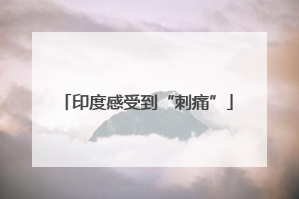 印度感受到“刺痛”
