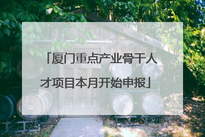 厦门重点产业骨干人才项目本月开始申报