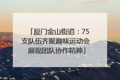 厦门金山街道：75支队伍齐聚趣味运动会 展现团队协作精神
