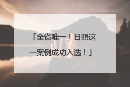 全省唯一！日照这一案例成功入选！
