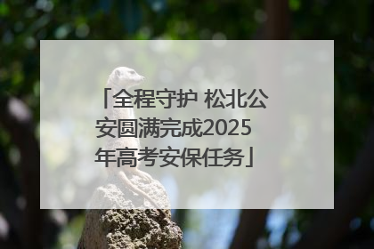 全程守护 松北公安圆满完成2025年高考安保任务