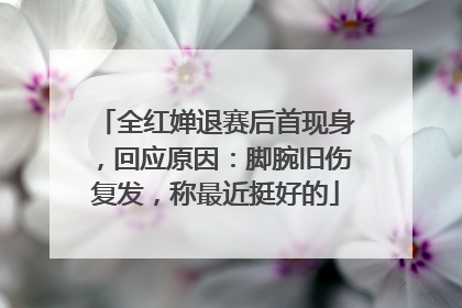 全红婵退赛后首现身，回应原因：脚腕旧伤复发，称最近挺好的