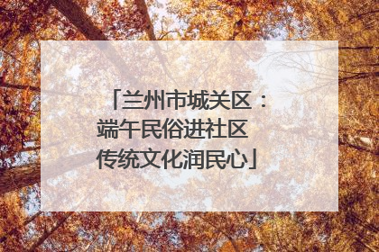 兰州市城关区：端午民俗进社区 传统文化润民心