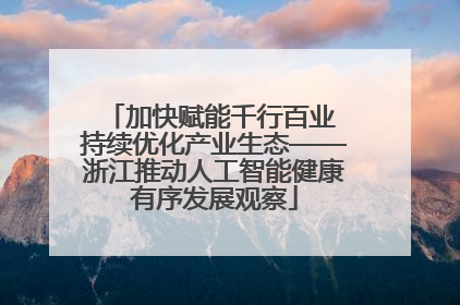 加快赋能千行百业 持续优化产业生态——浙江推动人工智能健康有序发展观察