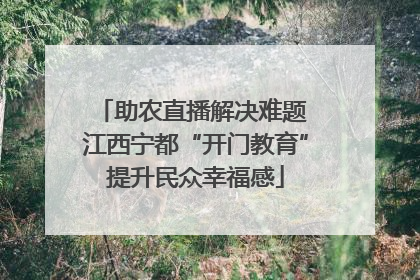 助农直播解决难题 江西宁都“开门教育”提升民众幸福感