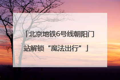 北京地铁6号线朝阳门站解锁“魔法出行”