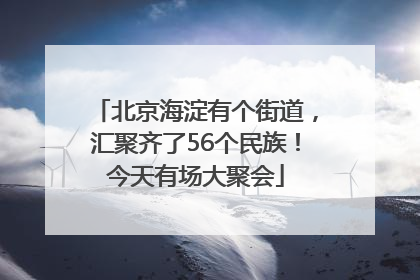 北京海淀有个街道，汇聚齐了56个民族！今天有场大聚会