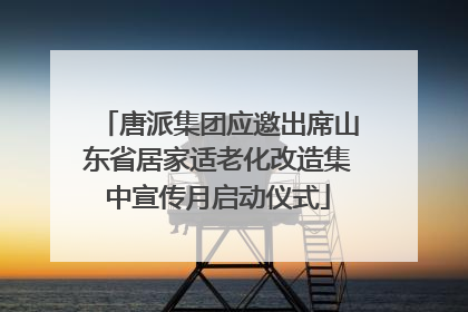 唐派集团应邀出席山东省居家适老化改造集中宣传月启动仪式