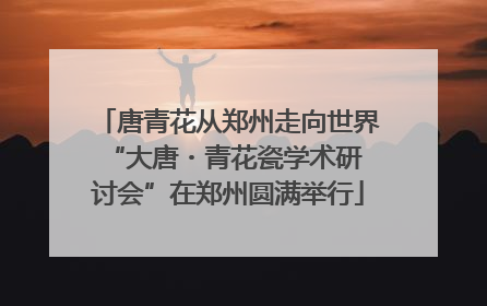 唐青花从郑州走向世界 “大唐・青花瓷学术研讨会”在郑州圆满举行