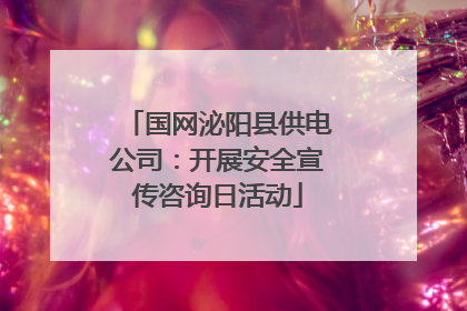 国网泌阳县供电公司：开展安全宣传咨询日活动