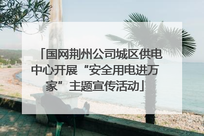 国网荆州公司城区供电中心开展“安全用电进万家”主题宣传活动