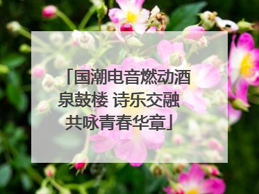 国潮电音燃动酒泉鼓楼 诗乐交融共咏青春华章