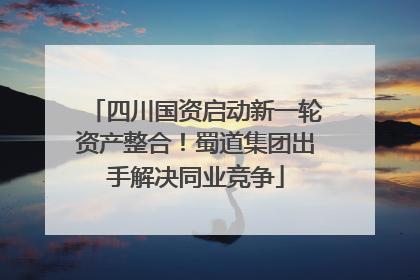 四川国资启动新一轮资产整合！蜀道集团出手解决同业竞争