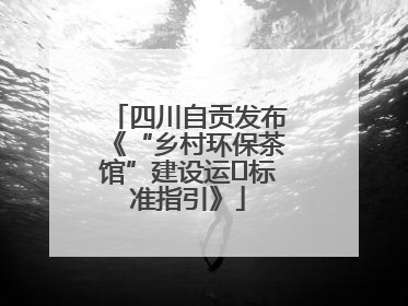 四川自贡发布《“乡村环保茶馆”建设运⾏标准指引》