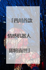 四川首款情感机器人即将面世