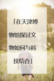 在天津博物馆探讨文物如何与科技结合