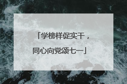 学榜样促实干，同心向党颂七一